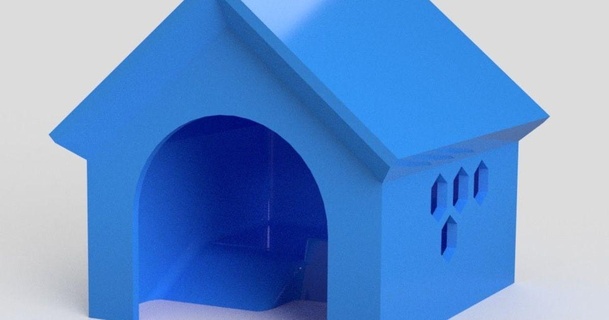 pet mini house imakina download free stl model printablescom 3d models household pets bed hamsterhouse 3d print model - Mito3D