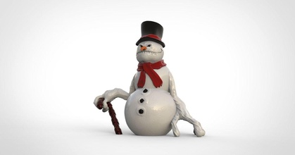 scrooge mcsnowy wekster download free stl model printablescom 3d models toys & games action figures statues christmas halloween scroodge snowman 3d print model - Mito3D