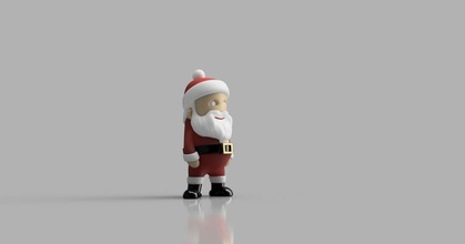 mini Papa Noel cláusula wekster descargar gratis stl modelo imprimiblescom 3d modelos juguetes juegos acción cifras estatuas Navidad tipo chibi 3d print model - Mito3D