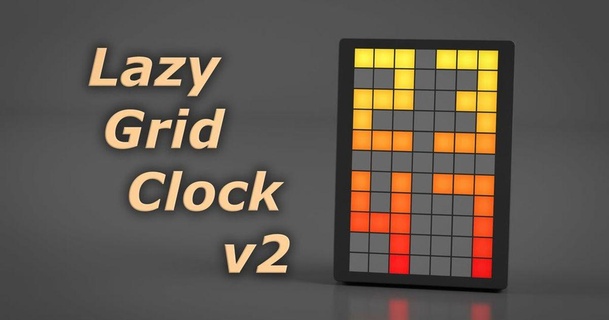 lazy grid clock v2 parallyze download free stl model printablescom 3d models hobby & makers electronics arduino ds3231 esp8266 fastled 3d print model - Mito3D