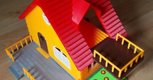 log cabin kabecz download free stl model printablescom 3d models toys & games animal buildings girl house kit 3d print model - Mito3D
