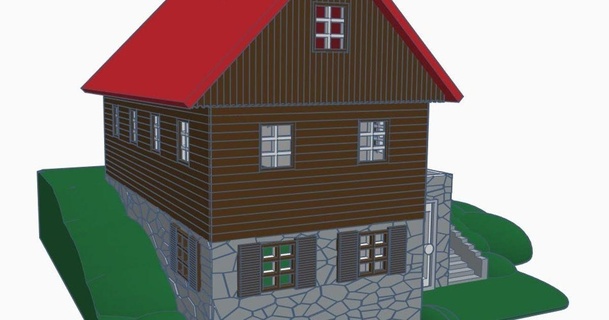 cottage garden kabecz download free stl model printablescom 3d models toys & games animal building cabin construction 3d print model - Mito3D