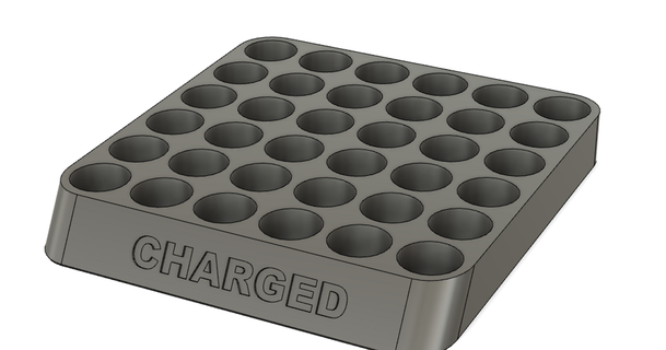 charged aa battery holder cooterbaldwin download free stl model printablescom 3d models hobby & makers organizers f3d fusion360 parametric 3d print model - Mito3D