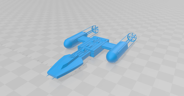 y-wing hellmur download free stl model printablescom 3d models toys & games vehicles spaceship starwars 3d print model - Mito3D