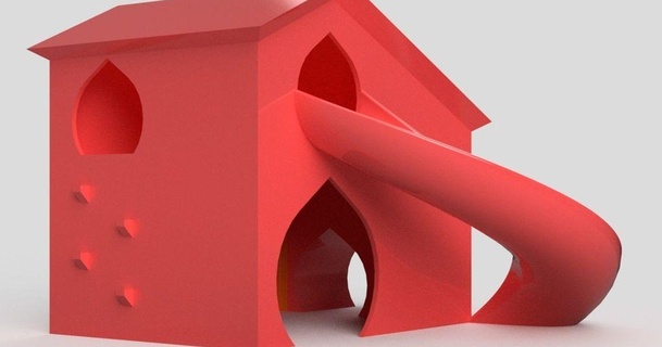 Hamster Haus rutschen vorstellen download frei stl Modell Printablescom 3d Modelle Haushalt Haustiere Fußboden Mini Haustier 3d print model - Mito3D