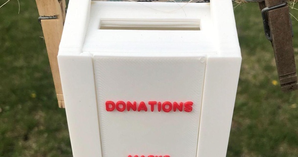 hanging donation box scott download free stl model printablescom 3d models gadgets bank money piggy 3d print model - Mito3D
