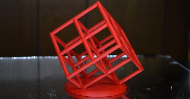 treillis cube 3d imprimante torture tester surplombs dual extrusion lazerlord Télécharger libre stl modèle imprimablescom modèles imprimantes art ouvrages d'art étalonnage dualextrusion math 3d print model - Mito3D