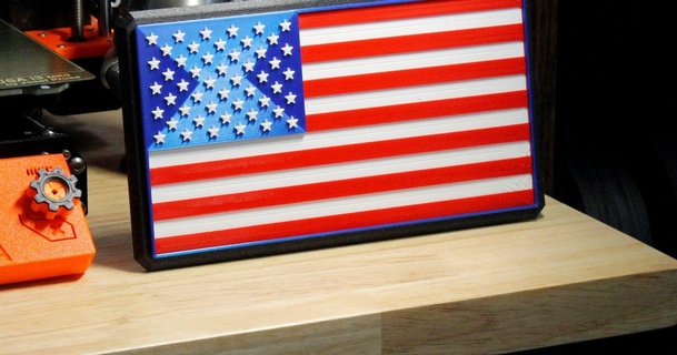 américain drapeau mat garçon Télécharger libre stl modèle imprimablescom 3d modèles art conception 2d assiettes logos bureau indépendance Cadre l'image plaque 3d print model - Mito3D