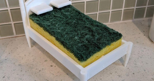 sponge bed andrew sink download free stl model printablescom 3d models household kitchen bathroom spongeholder 3d print model - Mito3D