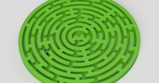 3d maze imakina download free stl model printablescom models toys & games puzzles brain-teasers 3dmaze ball circular labyrinth 3d print model - Mito3D