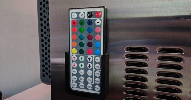 magnetic led strip remote holder the3designer download free stl model printablescom 3d models household house equipment 3d print model - Mito3D
