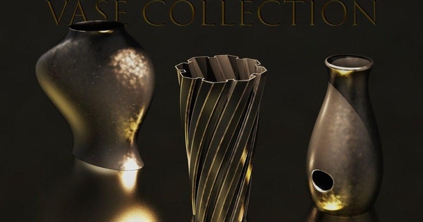 vase collection 3 the3designer download free stl model printablescom 3d models household decor 3d print model - Mito3D