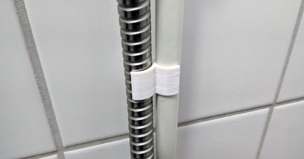 shower hose clip the3designer download free stl model printablescom 3d models household bathroom 3d print model - Mito3D