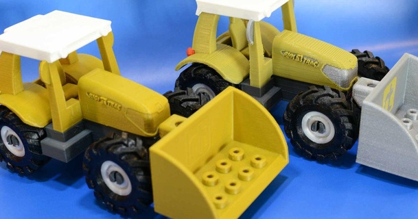 trator solteiro cor traidor baixar livre stl modelo printablescom 3d modelos brinquedos jogos veículos rigitrac Lego 3d print model - Mito3D