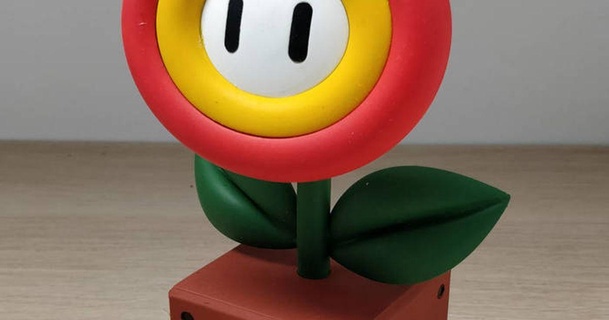 mario fuego flor gedeonlab descargar gratis stl modelo imprimiblescom 3d modelos juguetes juegos 3d print model - Mito3D