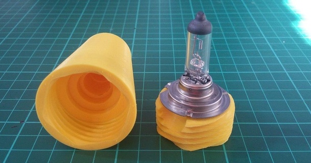 h7 bulb case illumeo download free stl model printablescom 3d models hobby & makers automotive 3d print model - Mito3D