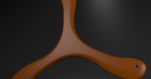 tri bladed Boomerang Joint download frei stl Modell Printablescom 3d Modelle Sport draussen 3d print model - Mito3D