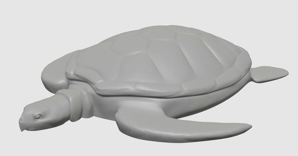sea turtle tohmis download free stl model printablescom 3d models art & design sculptures blender figure ocean realistic 3d print model - Mito3D
