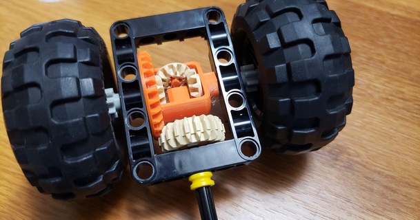 lego différentiel v2 choux Télécharger libre stl modèle imprimablescom 3d modèles jouets Jeux bâtiment équipement 3d print model - Mito3D