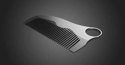 beard comb david download free stl model printablescom 3d models household bathroom beardcomb 3d print model - Mito3D