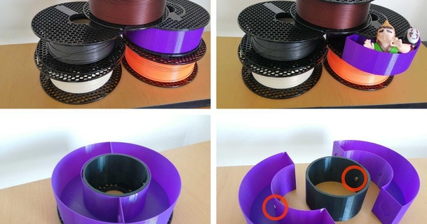 spool organizer secret version rayjizza download free stl model printablescom 3d models hobby & makers organizers filament prusament upcycling 3d print model - Mito3D