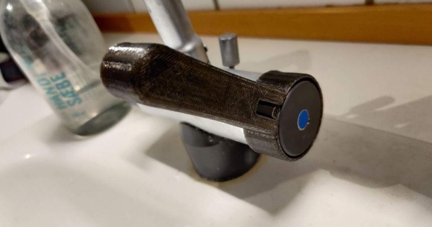 wrist operated handle damixa faucet series 32 von plaf download free stl model printablescom 3d models household bathroom faucethandle waterfaucet bathroomfaucet 3d print model - Mito3D