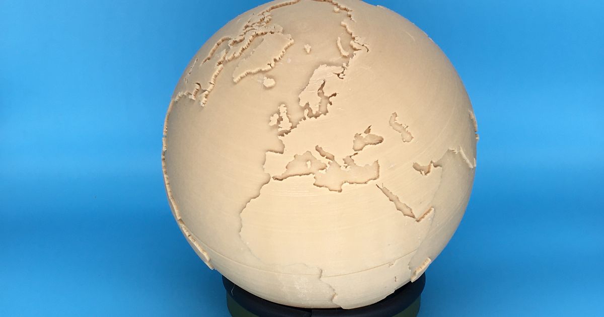 world globe daniel wenger download free stl model printablescom 3d models learning objects earth 3D print model - Mito3D