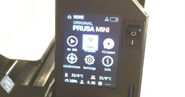 Prusa Mini mini + usb plug Leistung Schalter Frontplatten Chef download frei stl Modell Printablescom 3d Modelle Drucker Upgrades 3d print model - Mito3D