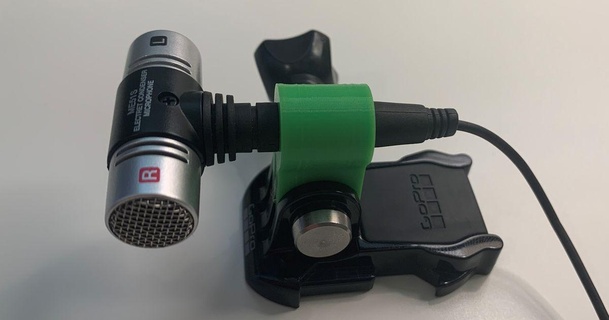 gopro 35 mm micrófono cable apoyo andre campos descargar gratis stl modelo imprimiblescom 3d modelos artilugio audio montaje 3d print model - Mito3D