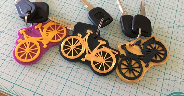 bicicleta chaveiro 2 cores baixar livre stl modelo printablescom 3d modelos aparelhos fundo carro ebike 3d print model - Mito3D