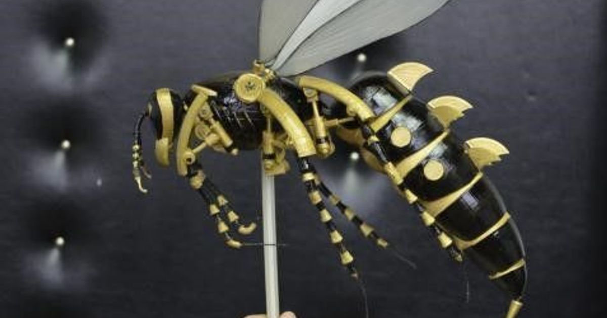 avispa robótico dape descargar gratis stl modelo imprimiblescom 3d modelos mundo escaneos animales insecto mecánico impresión robot 3D print model - Mito3D