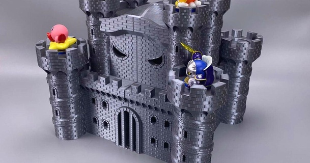 castle dedede - amiibo prop christheviolanerd download free stl model printablescom 3d models toys & games amiibos amiibobase amiibostand kirby 3d print model - Mito3D