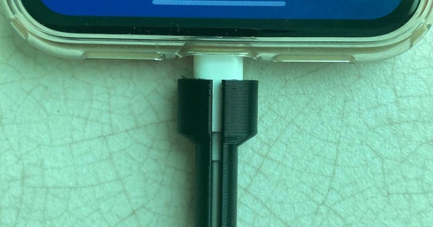 auricolari fulmini connettore protettore risparmiatore Scarica gratuito stl modello printablescom 3d Modelli gadget Audio Accessori Mela cavo 3d print model - Mito3D