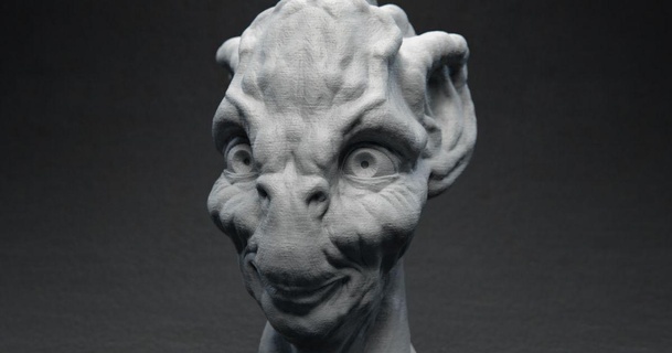 nuroh gribsek - head sculpt ben dansie download free stl model printablescom 3d models art & design sculptures alien aliens bendansie character creature 3d print model - Mito3D
