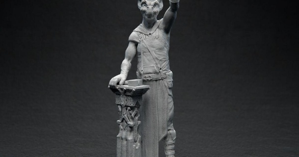 nuroh gribsek - master blacksmith ben dansie download free stl model printablescom 3d models art & design sculptures alien aliens bendansie character 3d print model - Mito3D