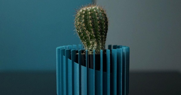 self watering plante pot dca impressions Télécharger libre stl modèle imprimablescom 3d modèles Ménage décor cactus jardinière fleur 3d print model - Mito3D
