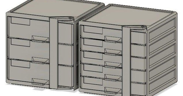cierre cajón caja freddy descargar gratis stl modelo imprimiblescom 3d modelos pasatiempo hacedores organizadores cajones mini trozo seguro 3d print model - Mito3D