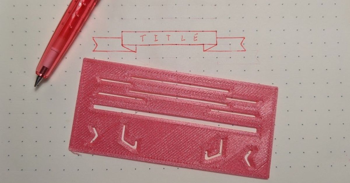 bujo proiettile rivista titolo bandiera stencil modello billie ruben Scarica gratuito stl printablescom 3d Modelli passatempo creatori utensili diario dei proiettili stazionario Stazionario 3D print model - Mito3D