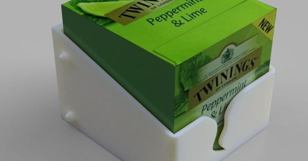 twinings tea box organiser david 3domengineering download free stl model printablescom 3d models household kitchen expandable storage 3d print model - Mito3D