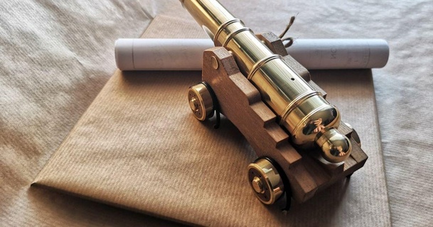 navale cannone replica legna ottone jksniper Scarica gratuito stl modello printablescom 3d Modelli apprendimento ingegneria blaster canone fuoco 3d print model - Mito3D