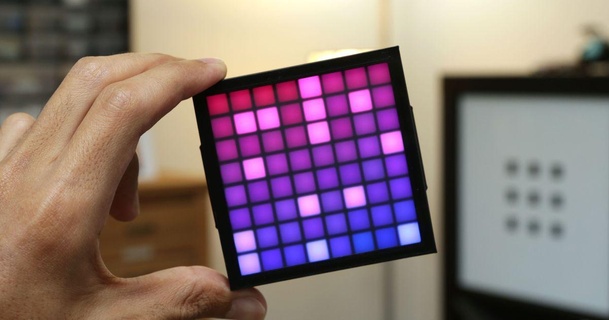 néomatrice carré LED pixel afficher adafruit Télécharger libre stl modèle imprimablescom 3d modèles gadgets portable dispositifs acrylique arduino 3d print model - Mito3D