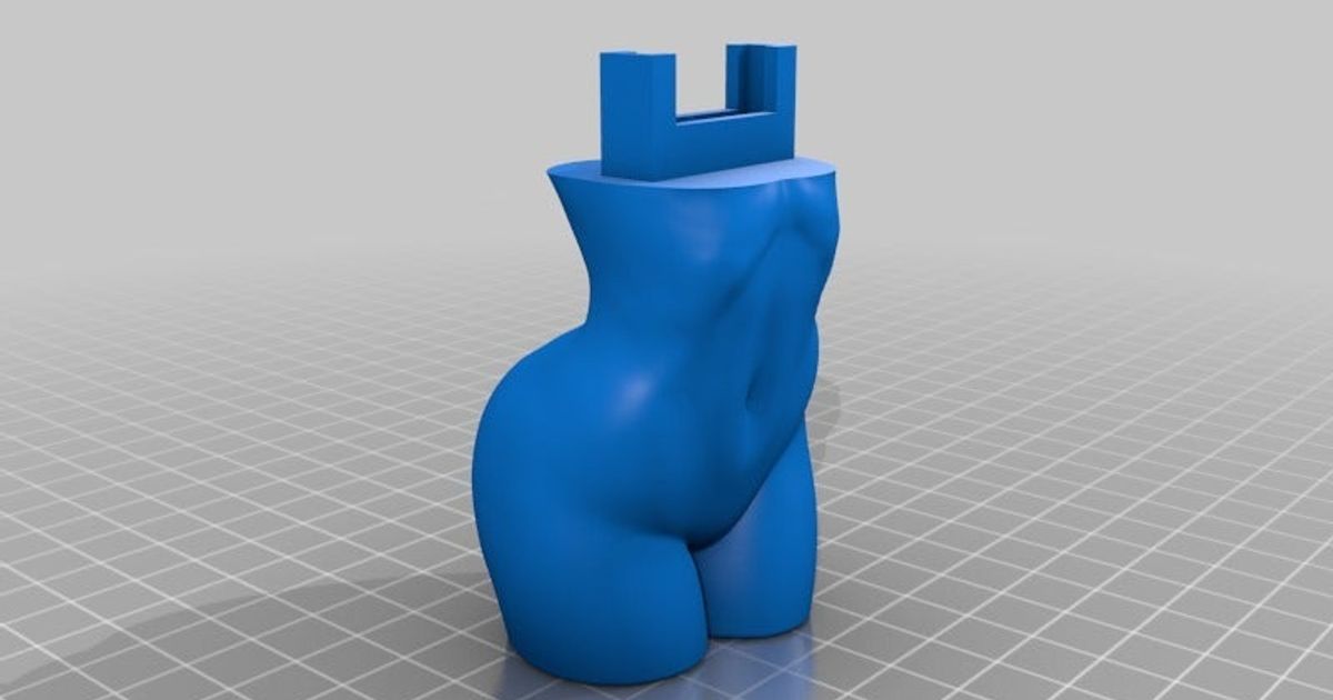 mujer torso Boda anillo soporte v1 larry guo descargar gratis stl modelo imprimiblescom 3d modelos Moda accesorios 3D print model - Mito3D