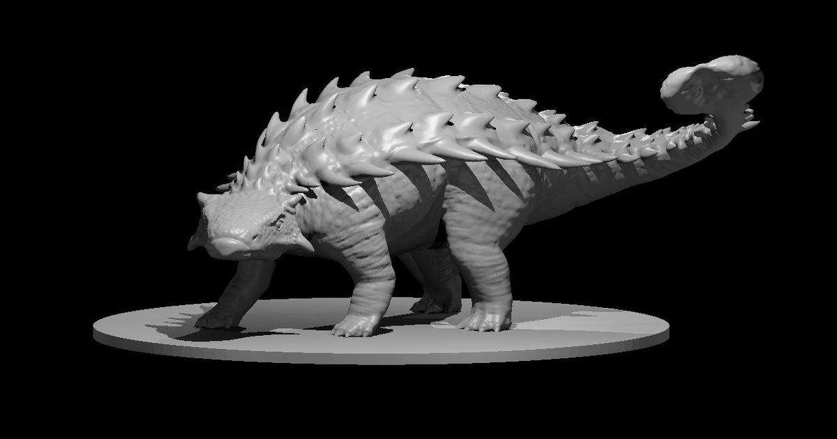 anquilossauro Atualizada mz4250 baixar livre stl modelo printablescom 3d modelos brinquedos jogos borda dinossauro 3D print model - Mito3D