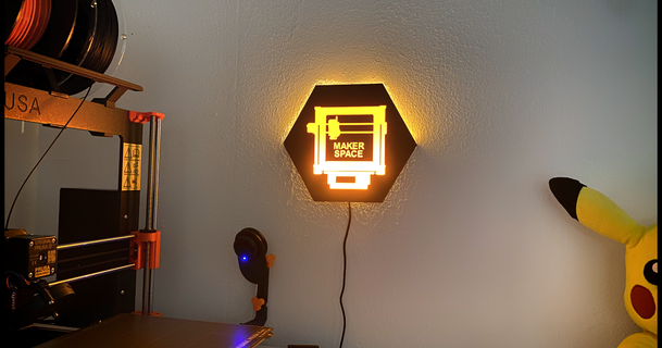 impresión cabina LED logo logos nulos kal descargar gratis stl modelo imprimiblescom 3d modelos casa decoración ligero luces impresora 3d print model - Mito3D