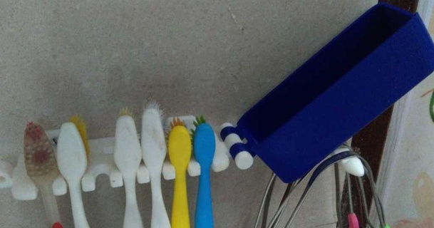 diente cepillo soporte ashish descargar gratis stl modelo imprimiblescom 3d modelos casa baño cocina porta dientes herramientas 3d print model - Mito3D
