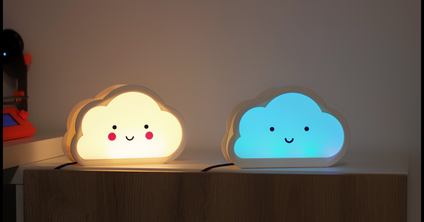 mutlu bulut lambalar döküm gölge nils kal indir Bedava stl model printablescom 3d modeller ev halkı yatak odası bebek hediye Lamba Led 3d print model - Mito3D