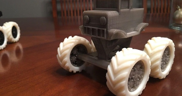 yeniden düzenleme mini canavar kamyon dönen tekerlekler mv3dnerd indir Bedava stl model printablescom 3d modeller oyuncaklar oyunlar Araçlar Remixchallenge 3d print model - Mito3D