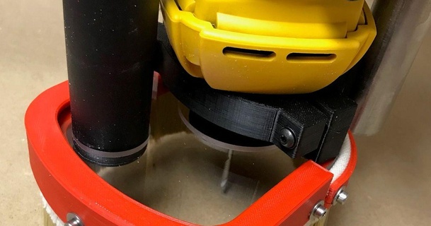dewalt 660 router mount & dust collector jmillerfo download free stl model printablescom 3d models printers accessories dustcollection dustshoe mk25s mpcncprimo mpcnc 3d print model - Mito3D