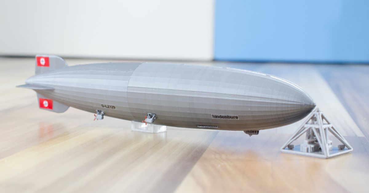 lz 129 hindenburg escala 1 1000 vandragon descargar gratis stl modelo imprimiblescom 3d modelos juguetes juegos vehiculos dirigible famoso Friedrichshafen lakehurst 3D print model - Mito3D