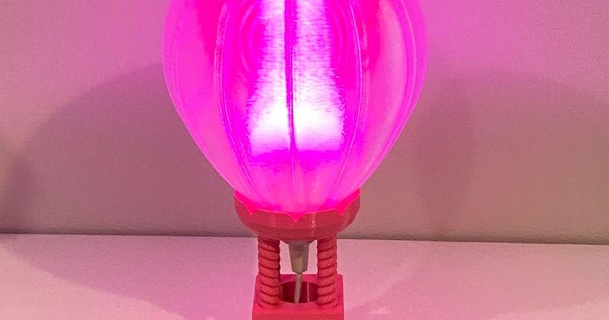 heiß Luft Ballon Lampe mv3dnerd download frei stl Modell Printablescom 3d Modelle Haushalt Haus Ausrüstung Heißluftballon LED Glühbirne 3d print model - Mito3D